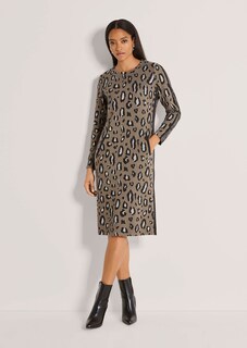 Jacquard-Kleid mit Leopardenmuster und Strass thumbnail 2