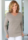 Stilvoller Jacquardpullover in schöner Melange-Optik thumbnail 1