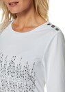 Shirt mit Glitzerprint und Zierknopfleiste thumbnail 5