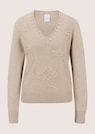 Strickpullover mit tonigem Floral-Muster thumbnail 6
