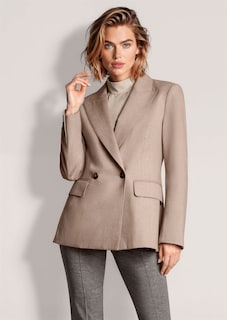Doppelreihiger Blazer mit Ziersteppnähten thumbnail 1
