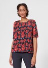 Plissee-Bluse mit Blumen-Print thumbnail 1