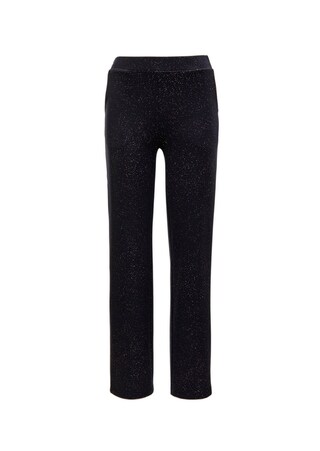 noir / cuivré / couleur or / à motifs Pantalon en stretch confort à paillettes