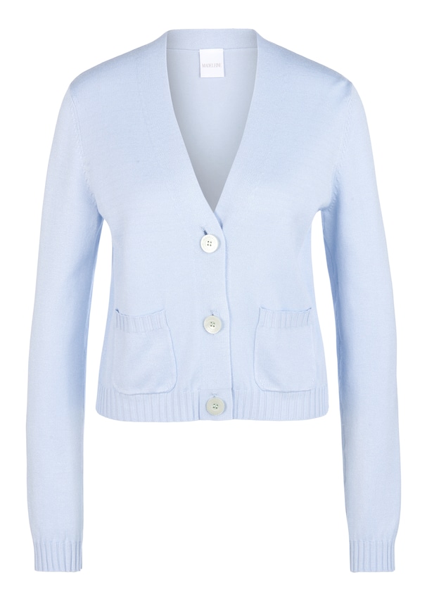 Smooth knitted short jacket with long sleeves 5