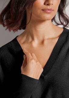 Kaschmir-Pullover mit Rippdetails thumbnail 5