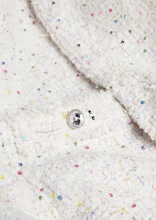 Blazer en tissu bouclette de qualité et paillettes thumbnail 4