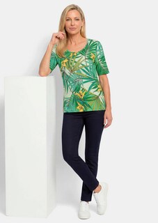 Comfortabel shirt met een tropisch dessin thumbnail 4