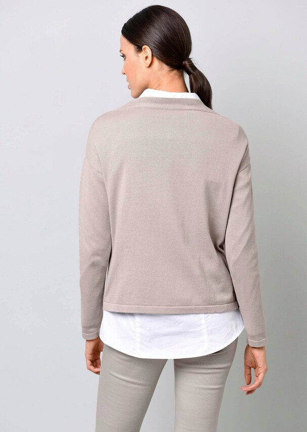 Pullover mit breitem Beleg am Ausschnitt 2
