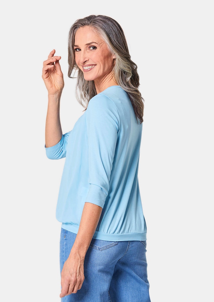 Élégant T-shirt aspect chemisier