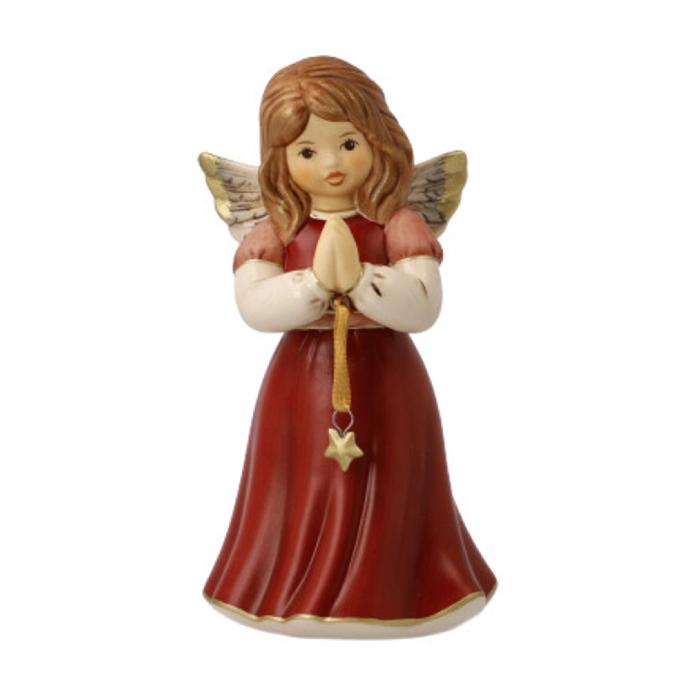 Ange avec étoile - bordeaux - Gr. H: 14 cm de Goldner Fashion