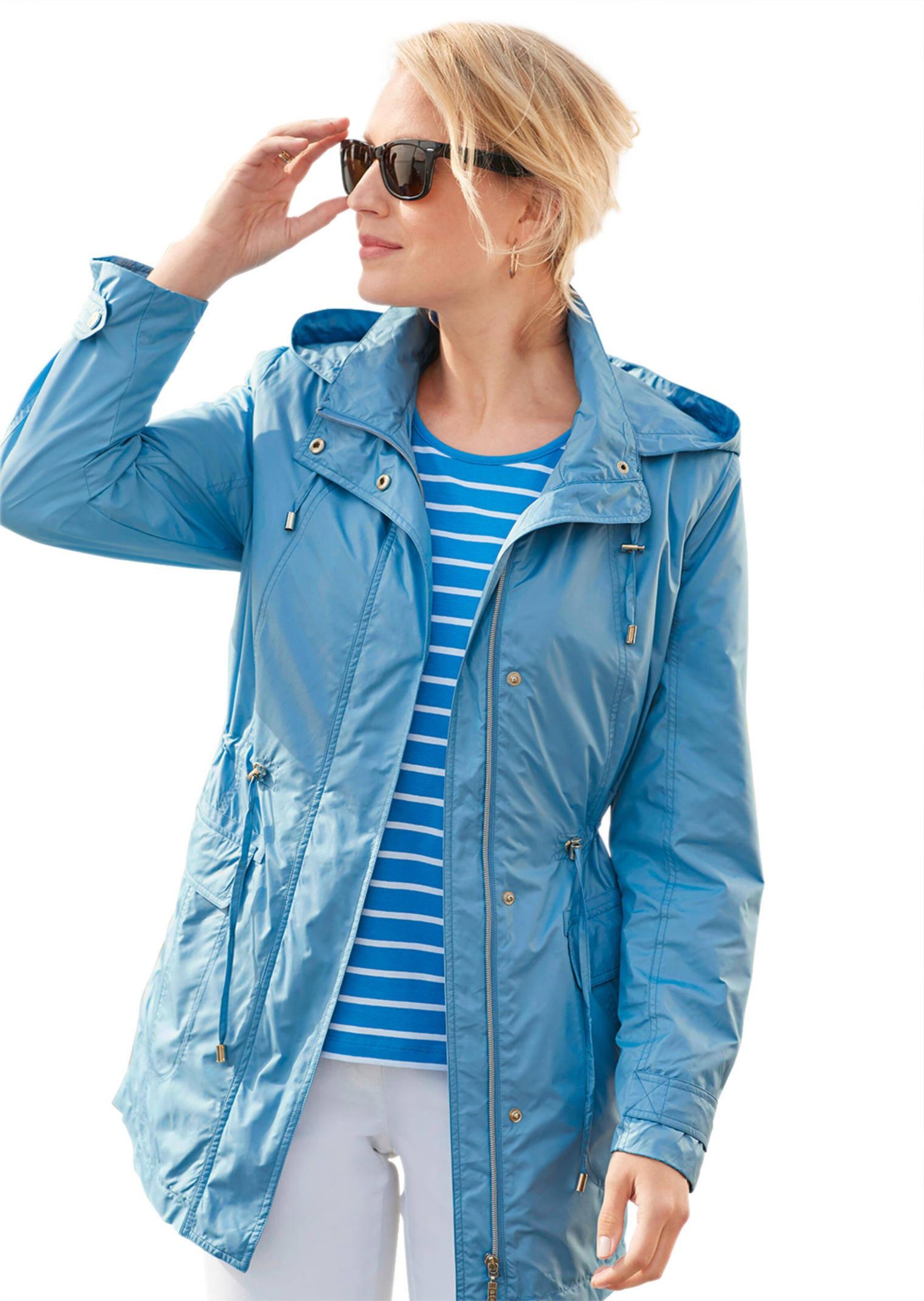 Veste longue légère à capuche