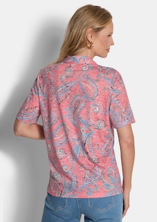 Ausbrenner-Shirt mit Polokragen thumbnail 2