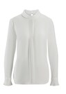 Blouse met ronde hals, opstaande kraag en geplooide manchetten thumbnail 2