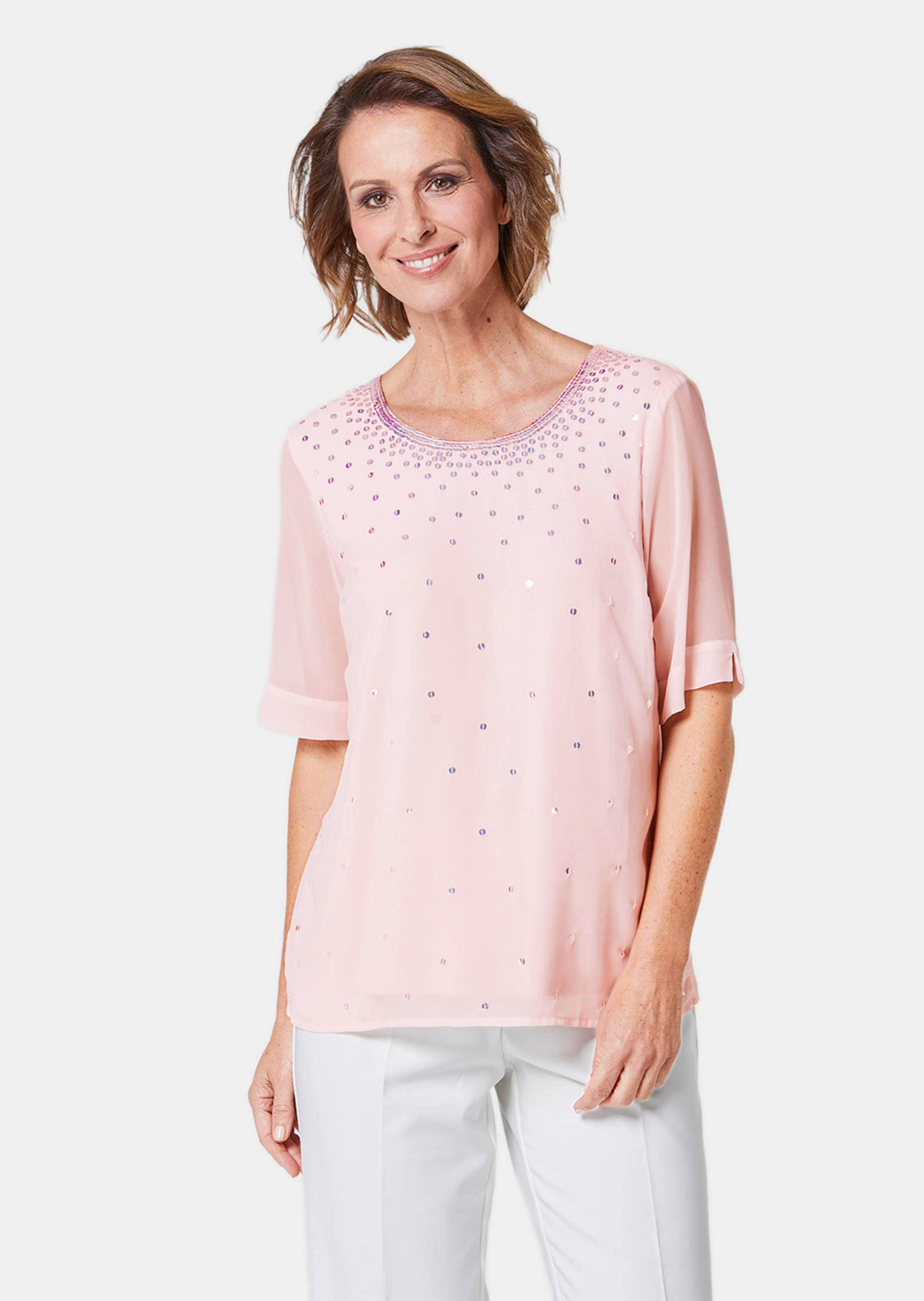 Bluse mit schimmernden Pailletten