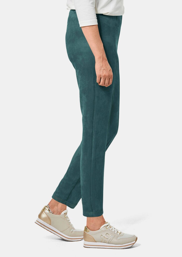 Moderne Leggings in trendigem Velourslederimitat 3