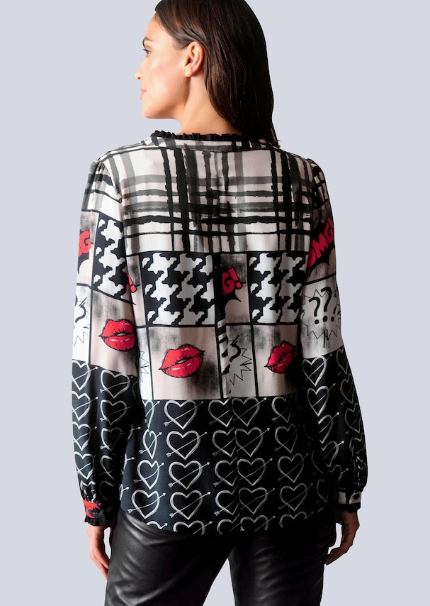 Bluse mit Rüschenbesatz 6