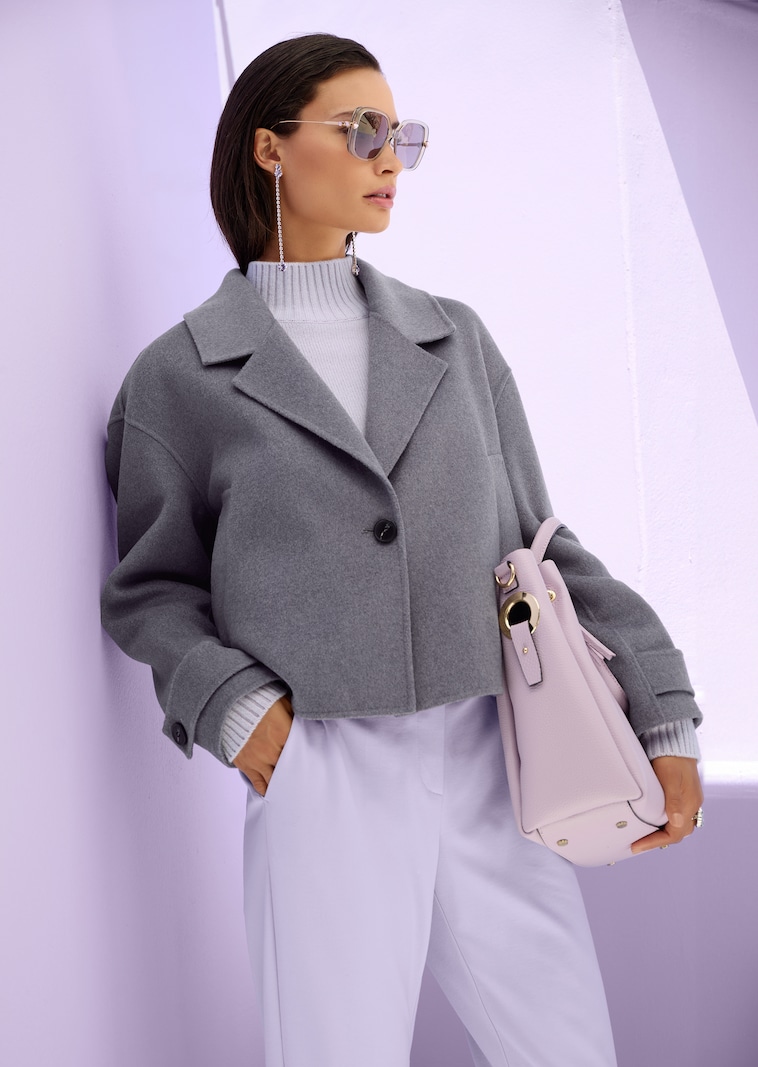 Doubleface-Jacke im Oversize-Look