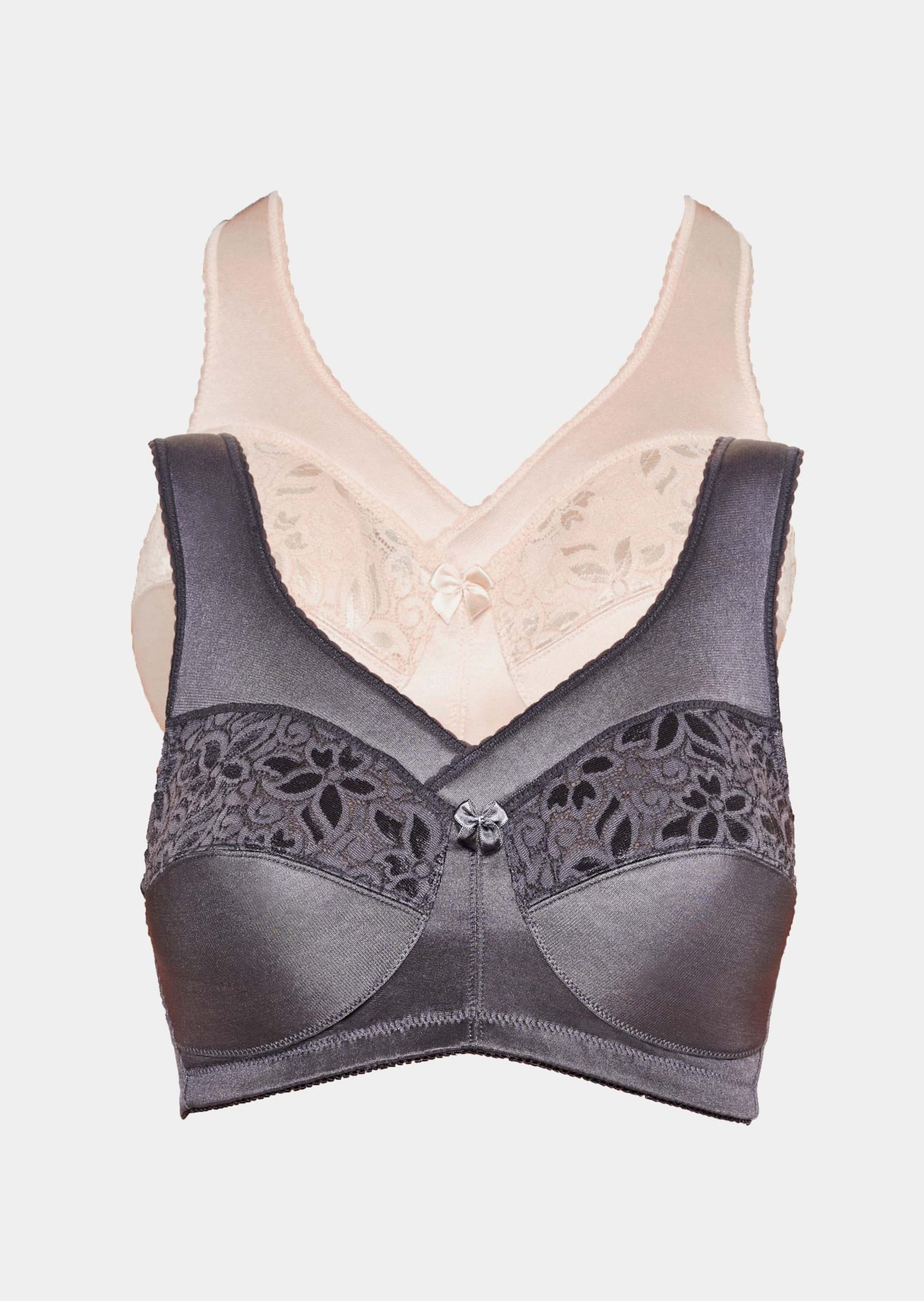 Soutien-gorge sans armatures, lot de sur rosé anthracite