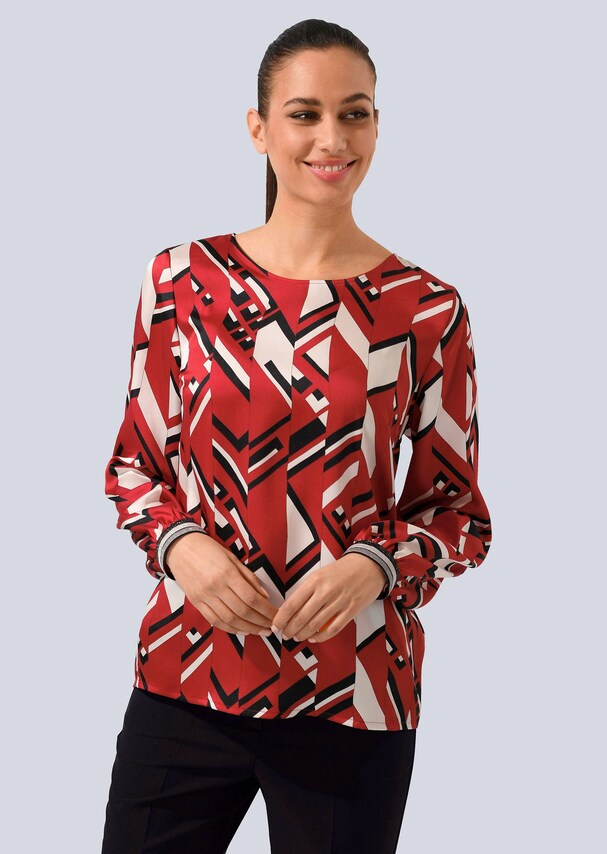 Blusenshirt im modischen Allover Print