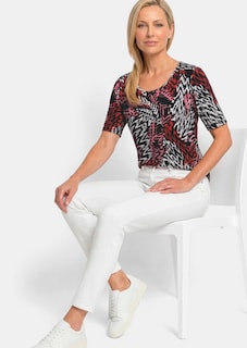 Shirt van viscose met een abstract bontmotief thumbnail 4