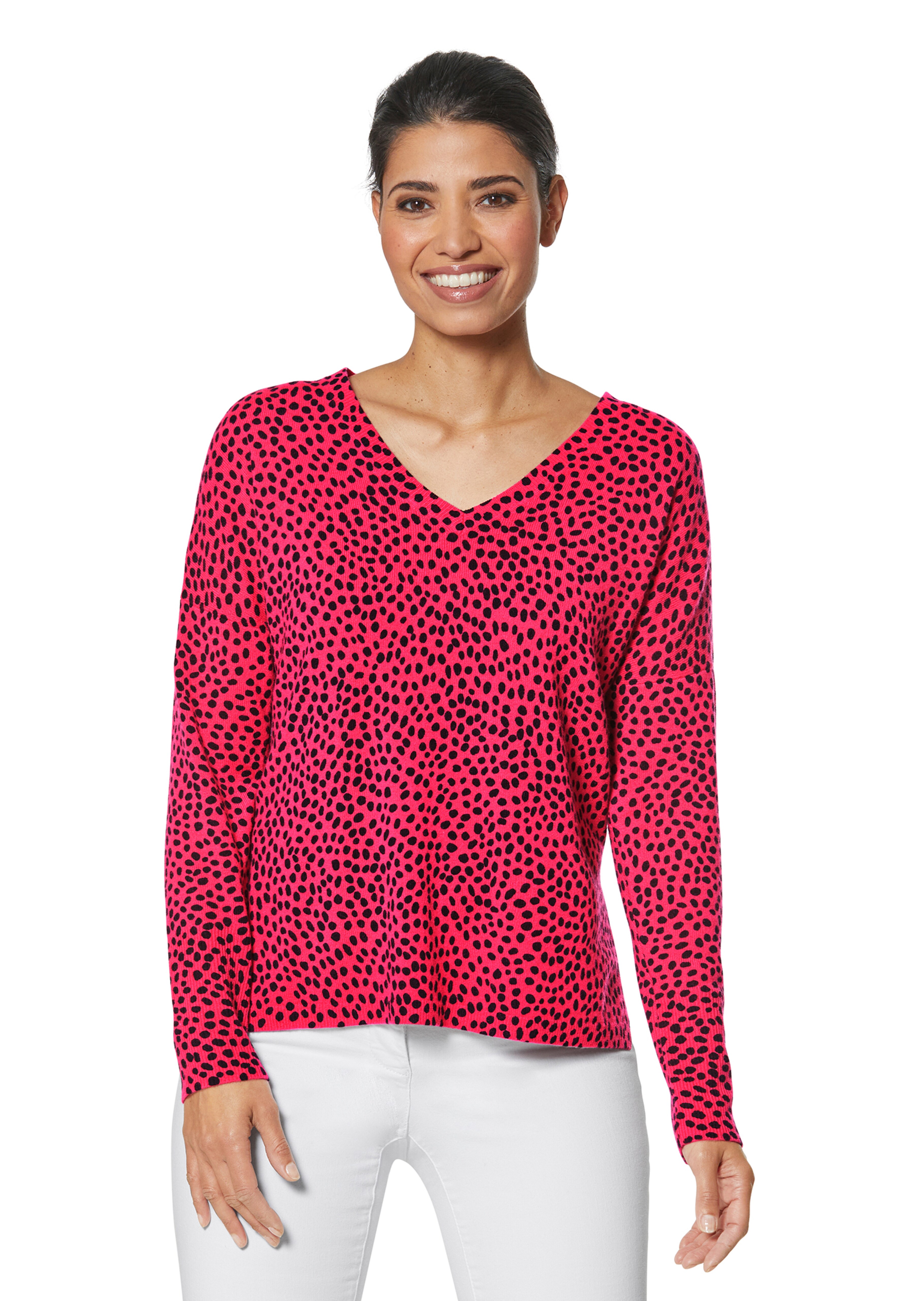 Oversize-Pullover mit abstraktem Leoprint