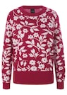 Jacquard trui met bloemendessin thumbnail 1