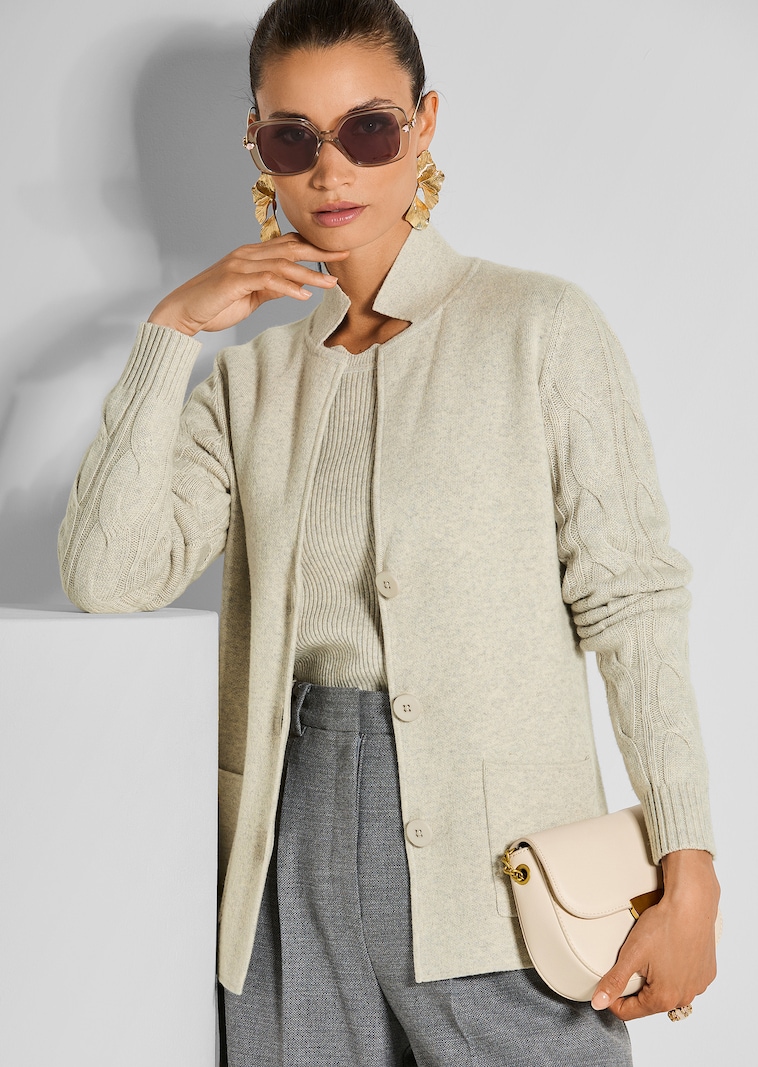 Strickblazer aus weichem Woll-Mix