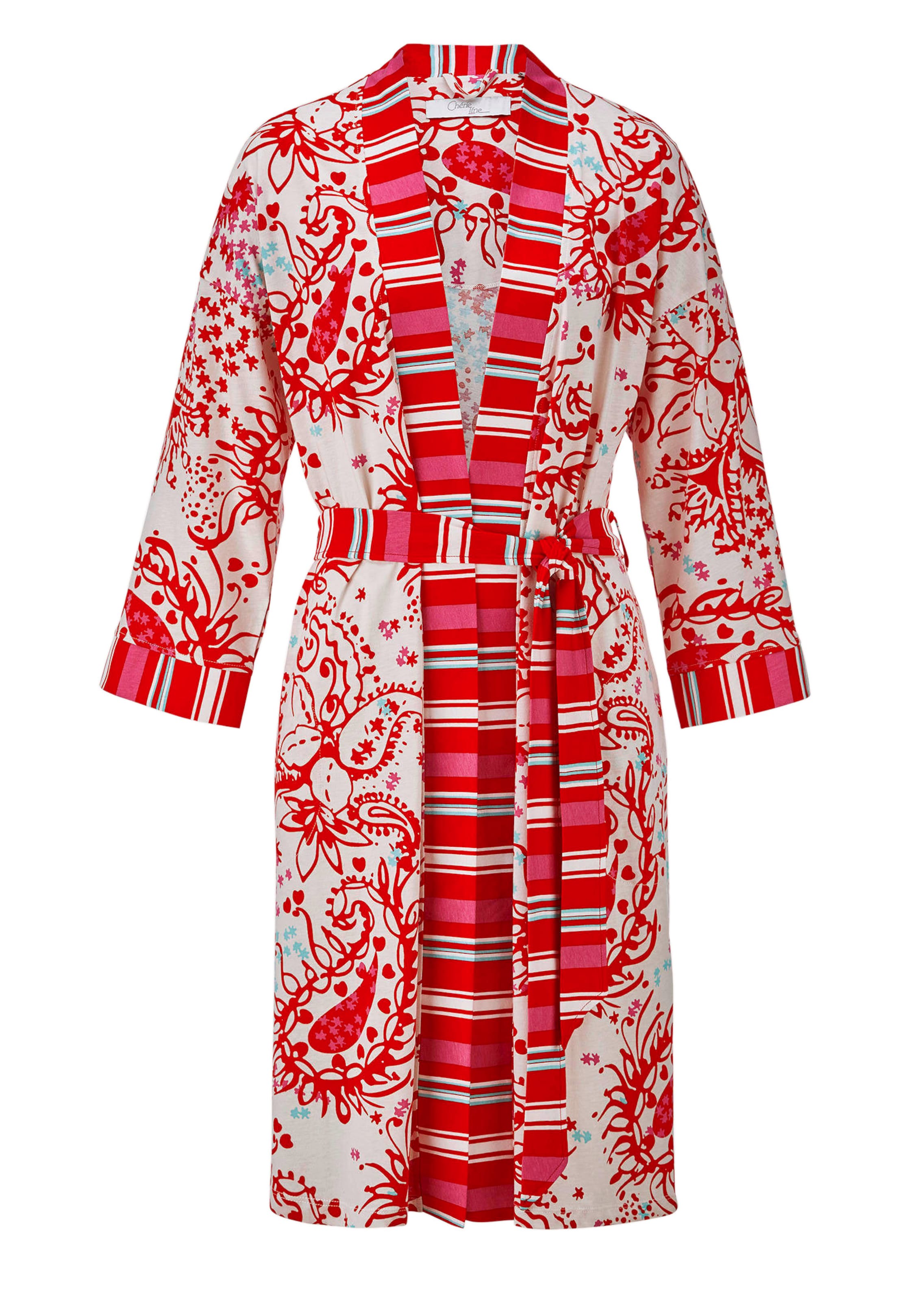 Robe de chambre avec mix de motifs aux couleurs harmonieuses