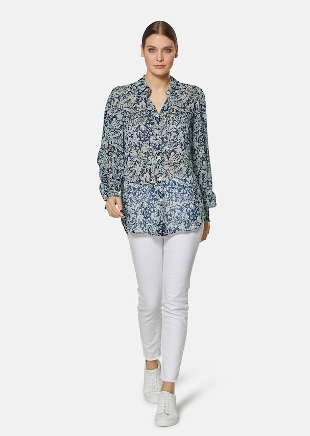 Shirt blouse with trendy one-of-a-kind print 1