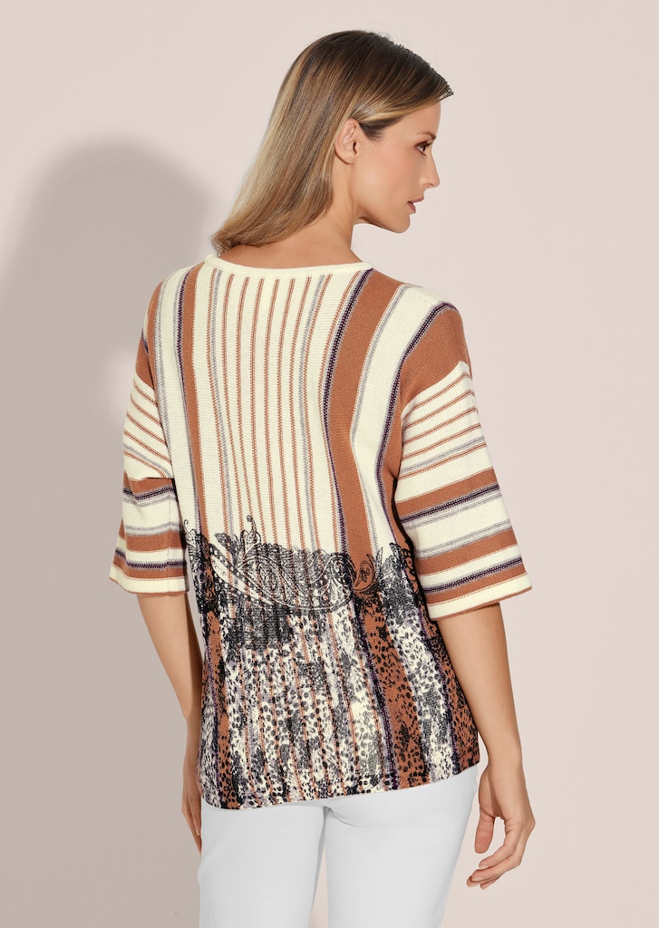 Striped jumper with paisley print 2