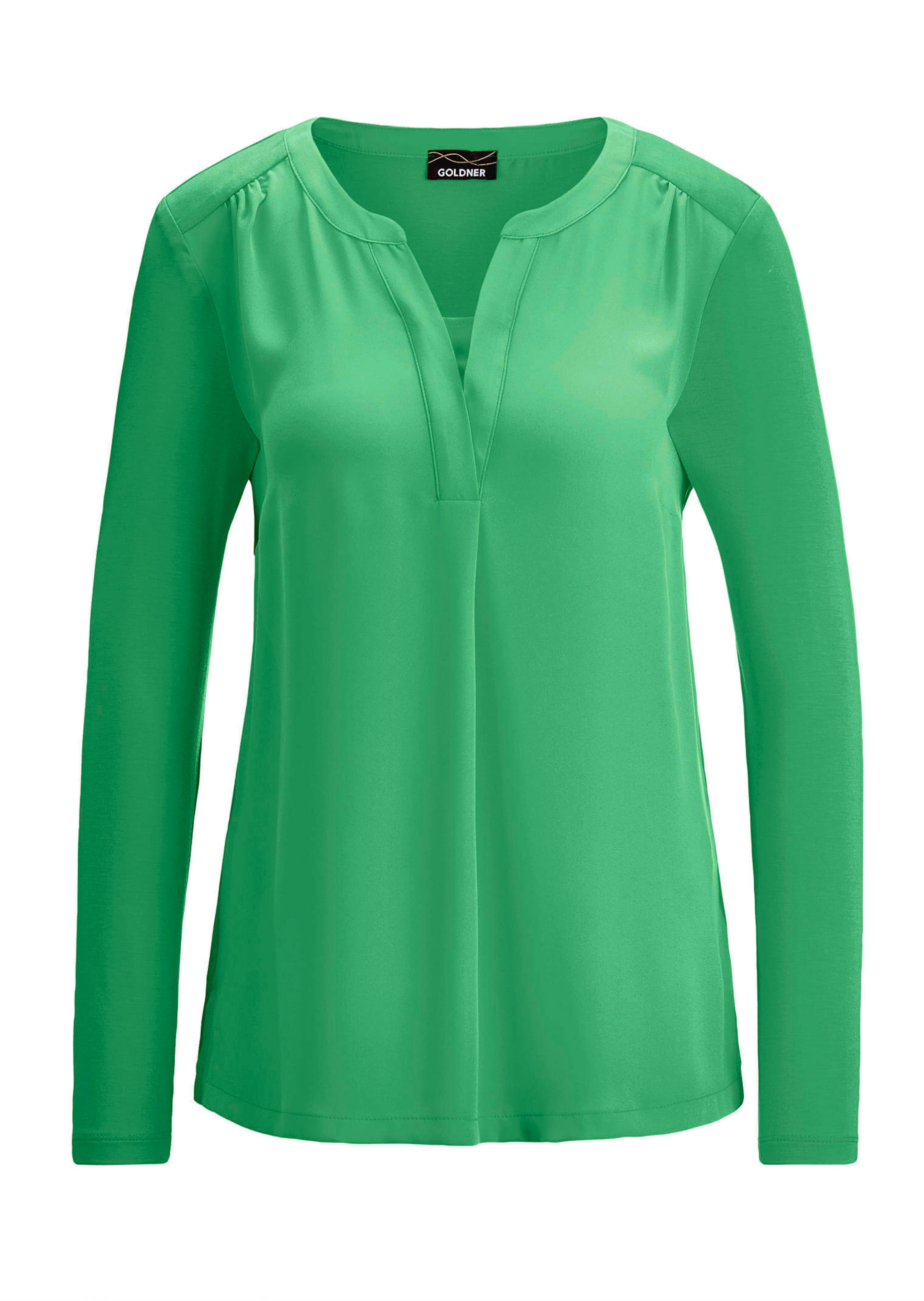 Blusenshirt mit Chiffon-Einsatz