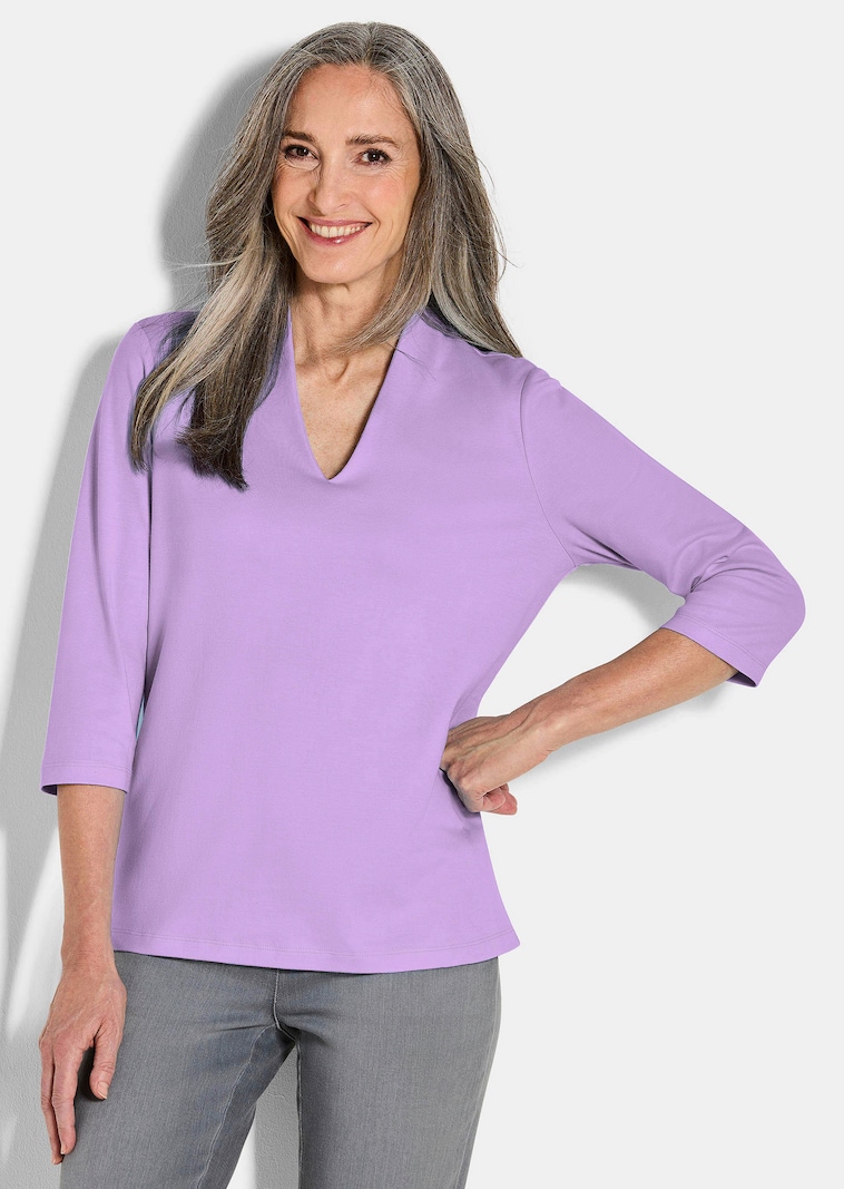 Basic-Shirt aus Interlock-Jersey