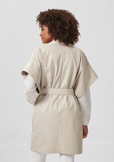 Oversized-Ledermantel aus edlem Lammnappa thumbnail 3