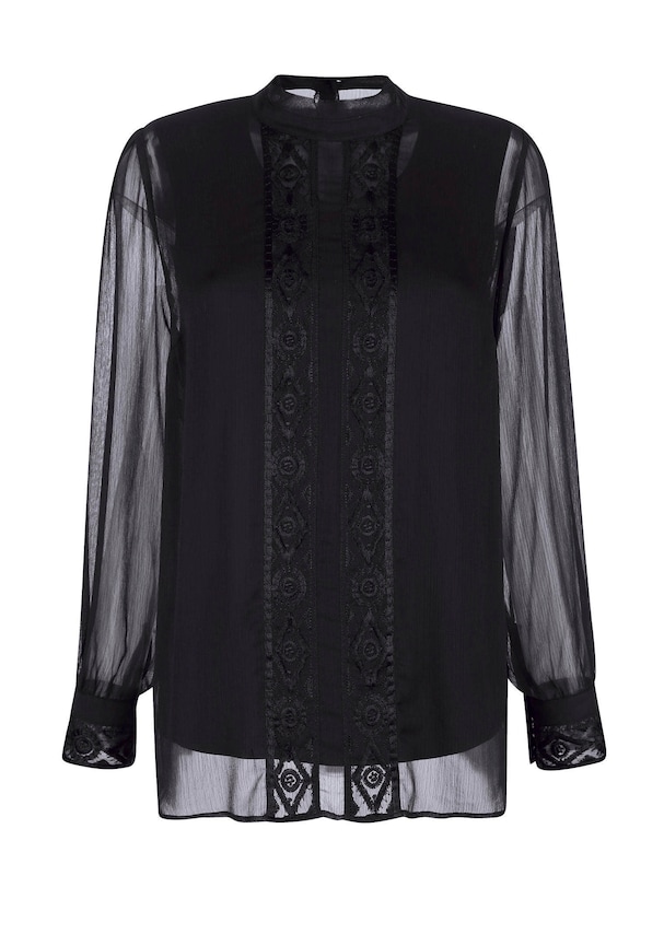 Bluse mit dekorativer Stickerei 4