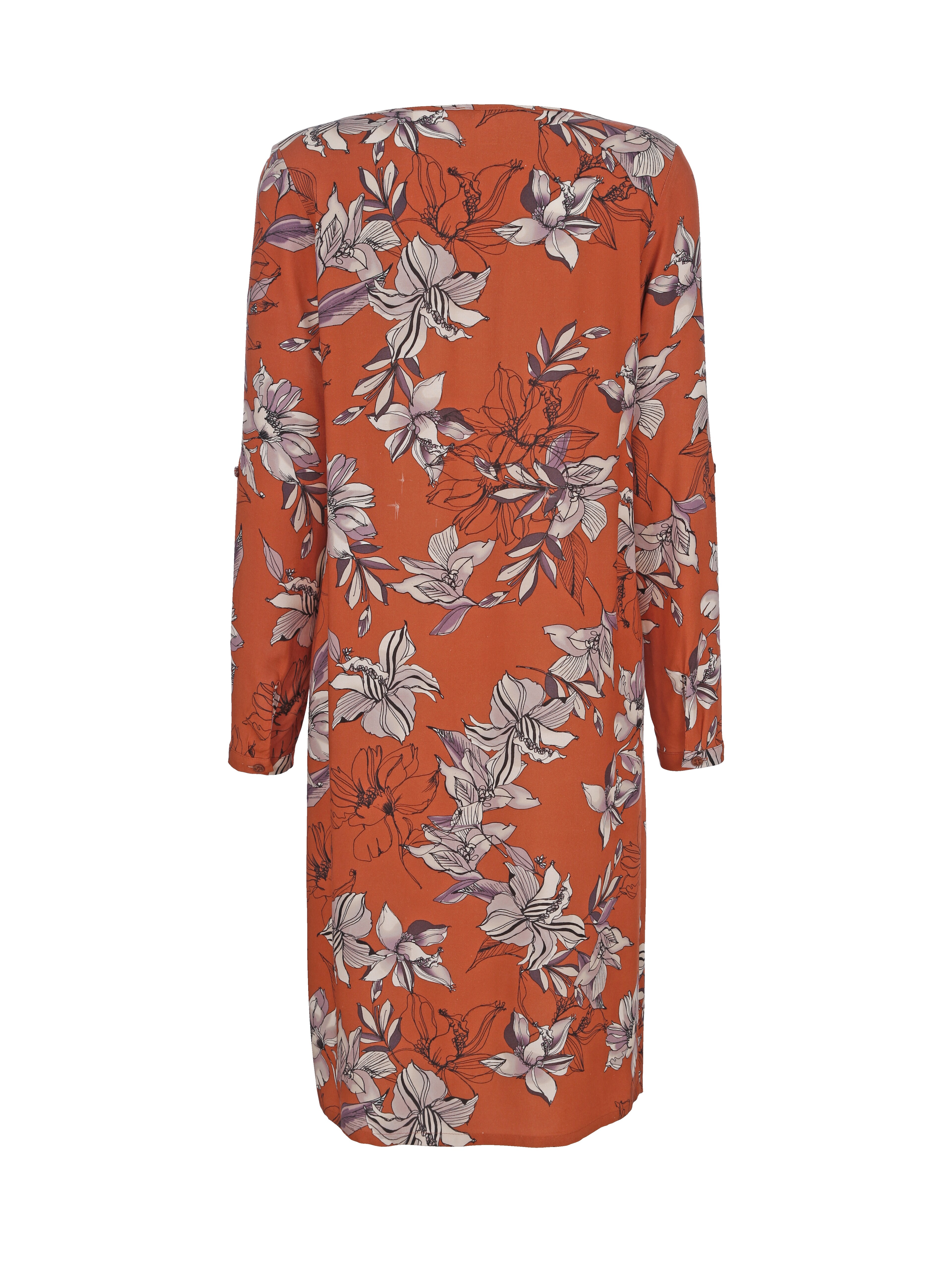 Kleid mit Krempelärmel