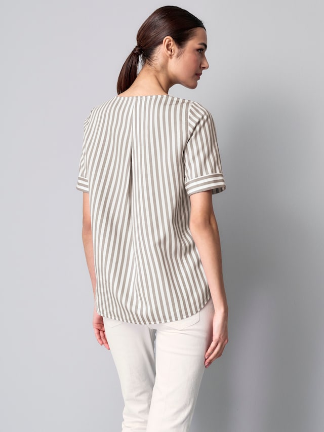 Streifenbluse mit Halbarm 2