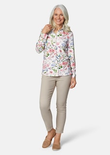 Expressieve jersey blouse met stretch thumbnail 2