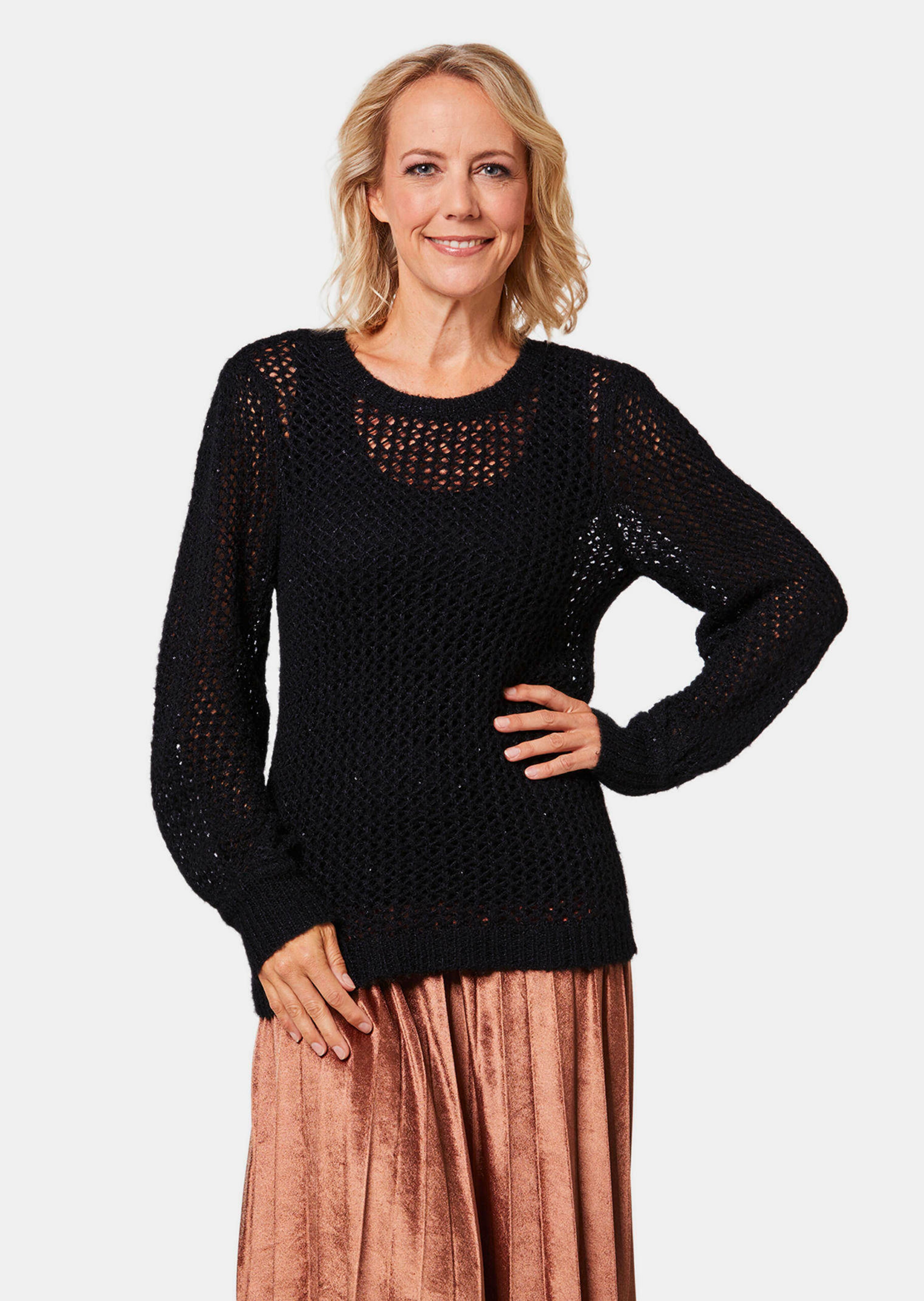 Pull aspect filet avec paillettes