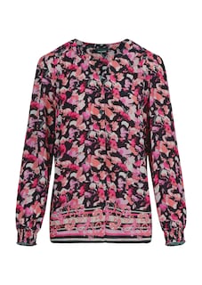Viskosebluse mit Bordüre und Smokbündchen thumbnail 6