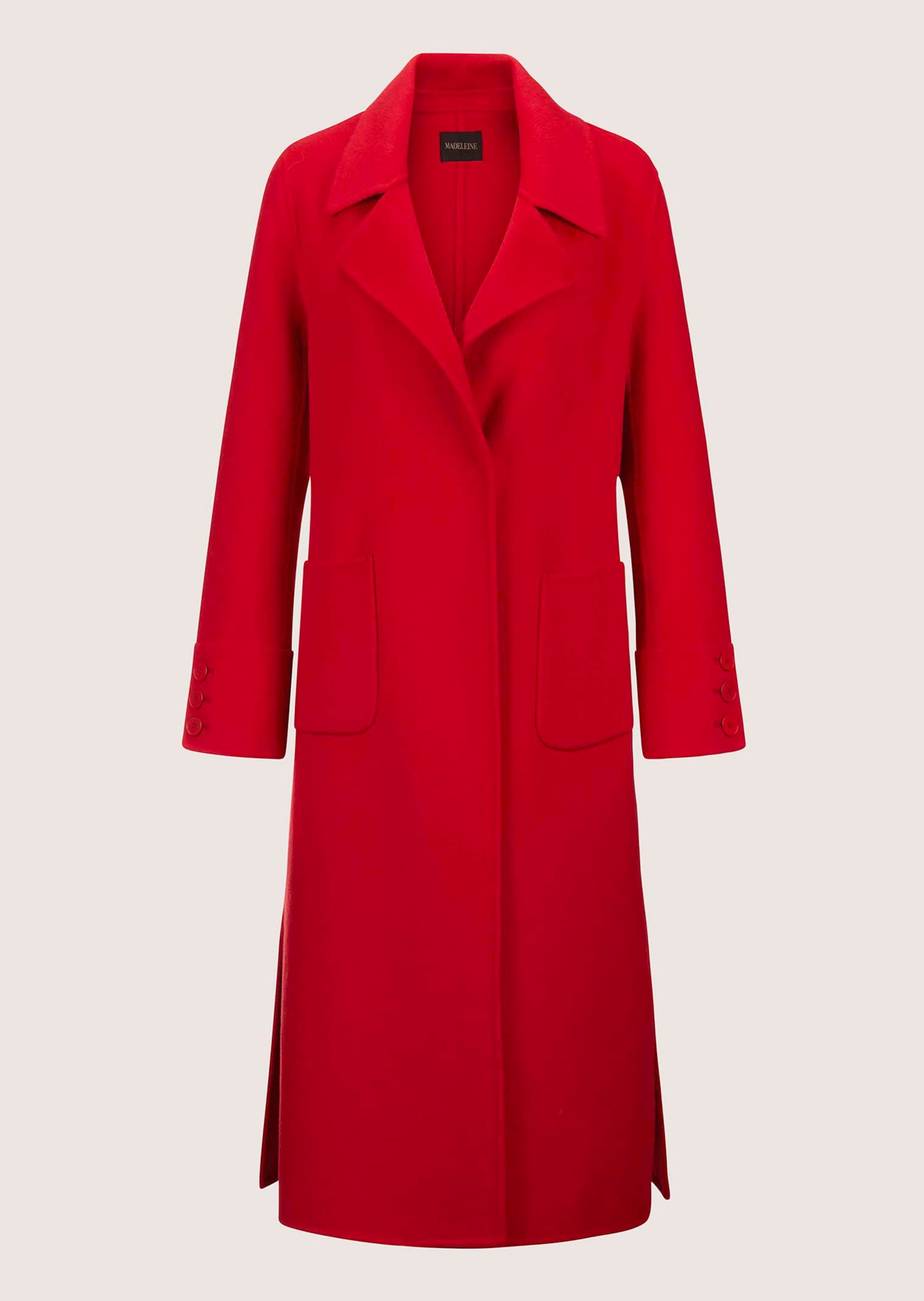 Coat Roten Mantel Trench Coat Marc Cain Mantel Wolle Marc Cain