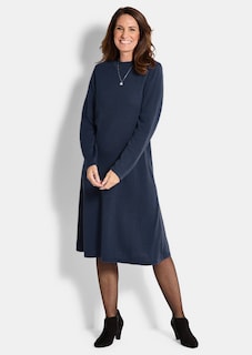 Robe en tricot à la coupe féminine en A thumbnail 1