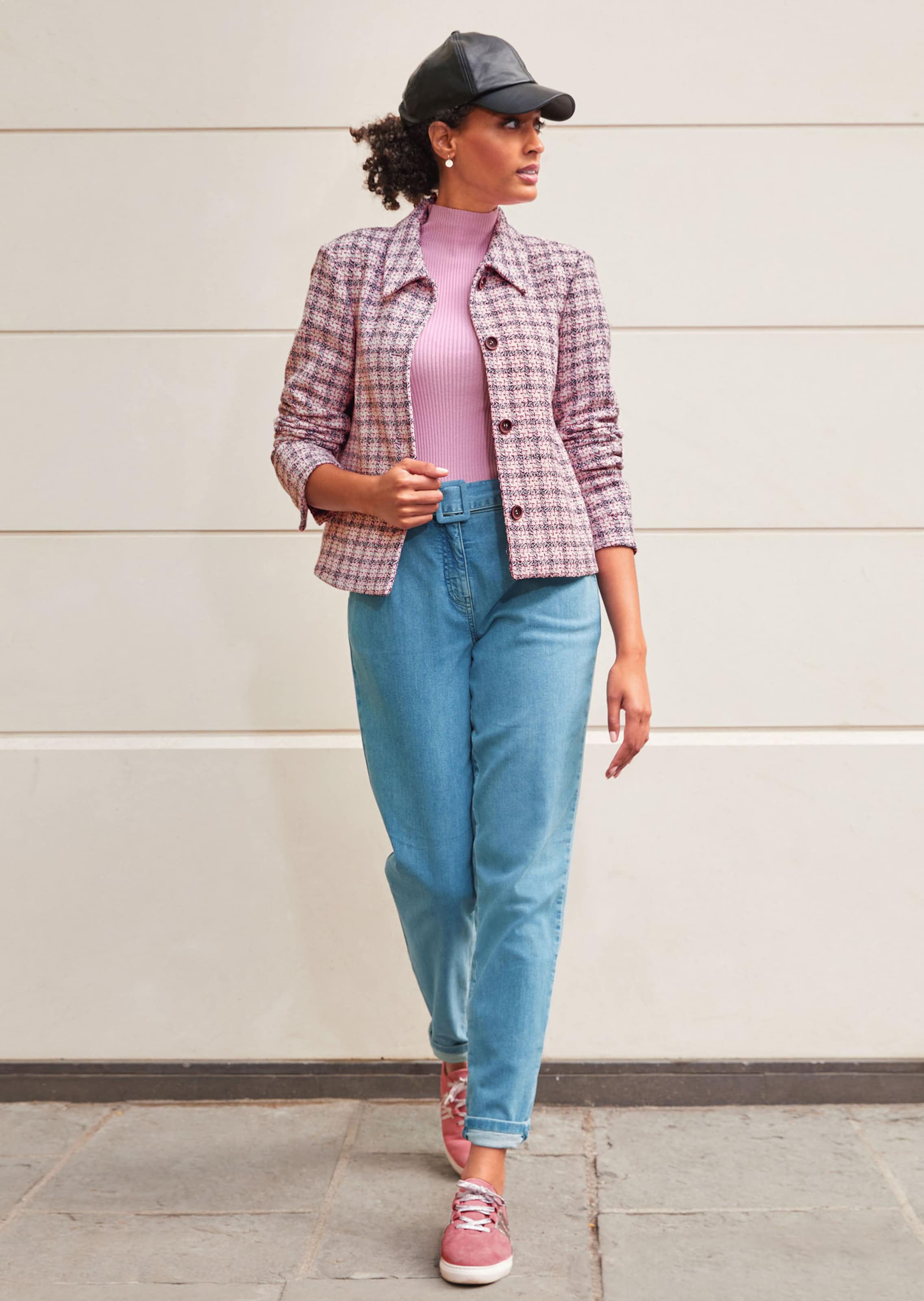 Tweedjacke mit Hemdkragen