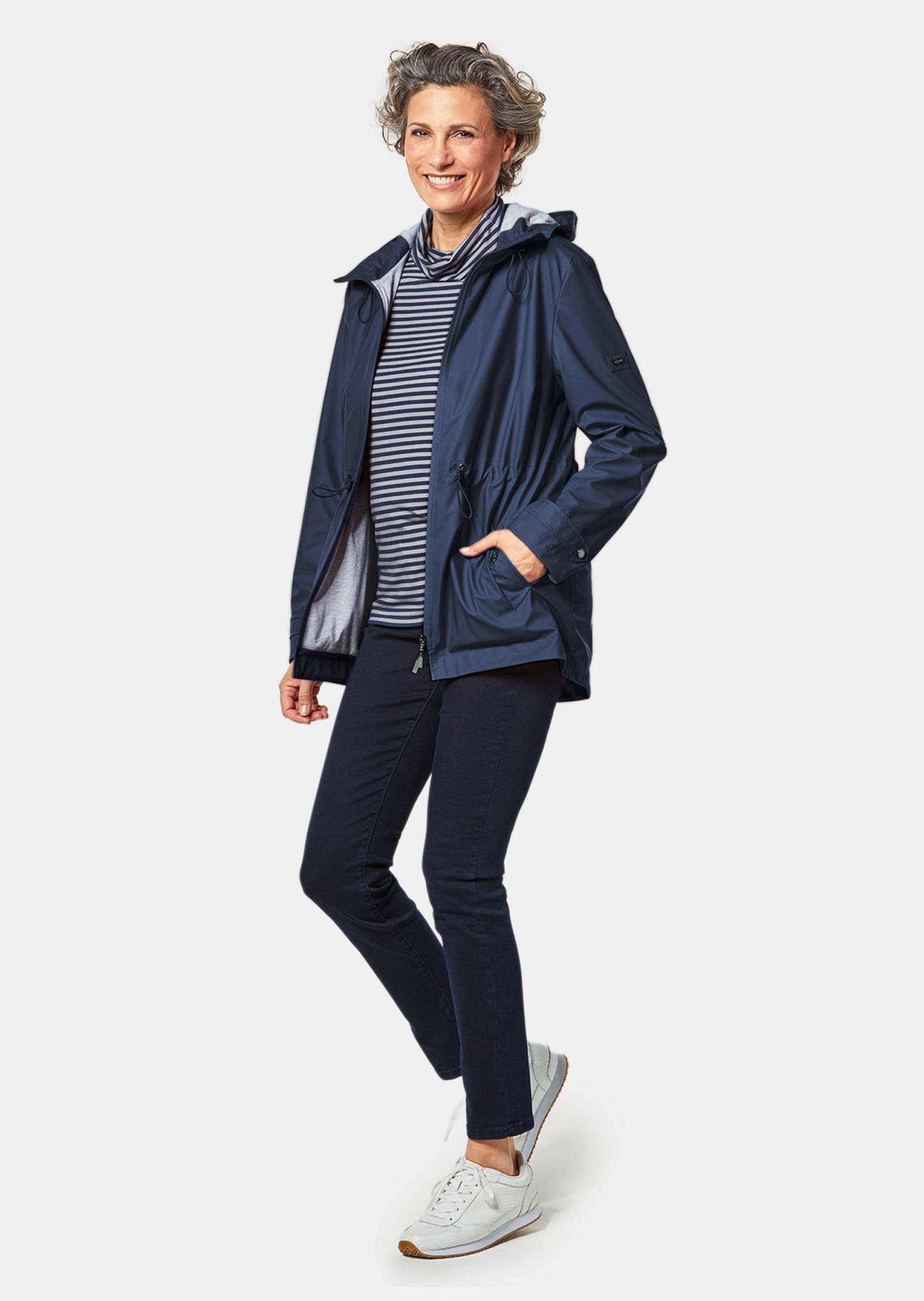 Manteau de pluie fonctionnel avec doublure en jersey - marine - Gr. 54 de Goldner Fashion