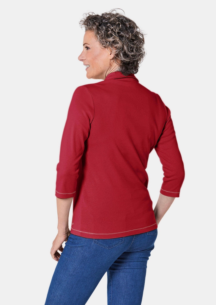 Basic poloshirt met borduursel van puur katoen 2