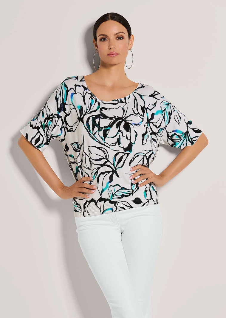 Rundhals-Pullover aus Feinstrick