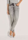 Schmale Jeans mit Strass und Stickerei thumbnail 1