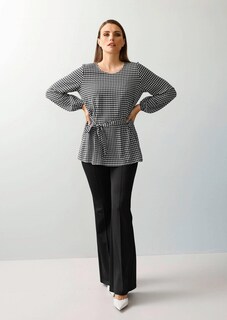 Bluse in Hahnentrittdessin thumbnail 7