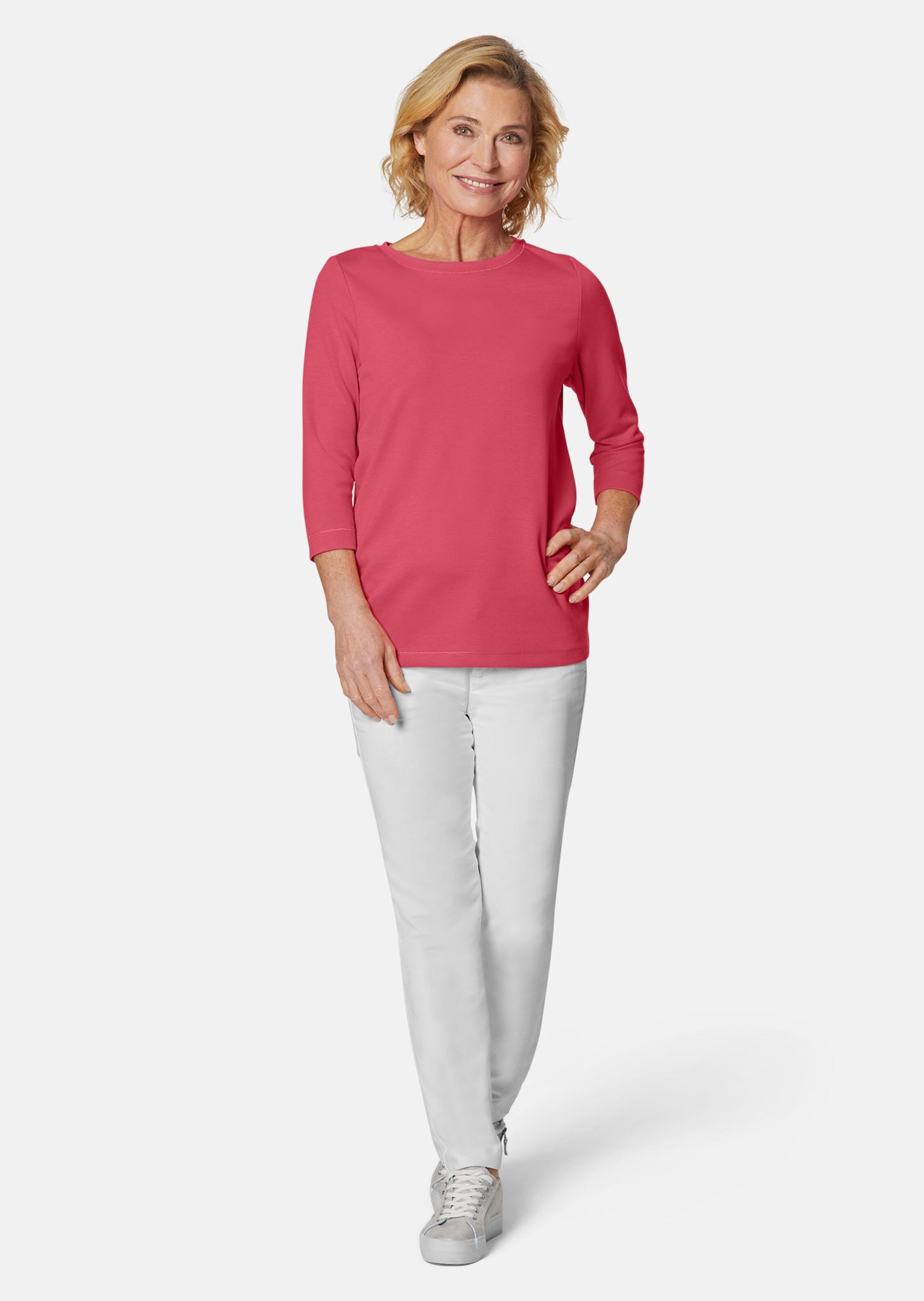 Élégant T-shirt indéformable - corail - Gr. 46 de Goldner Fashion
