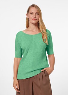 Fine knit jumper with turn-up sleeves thumbnail 1