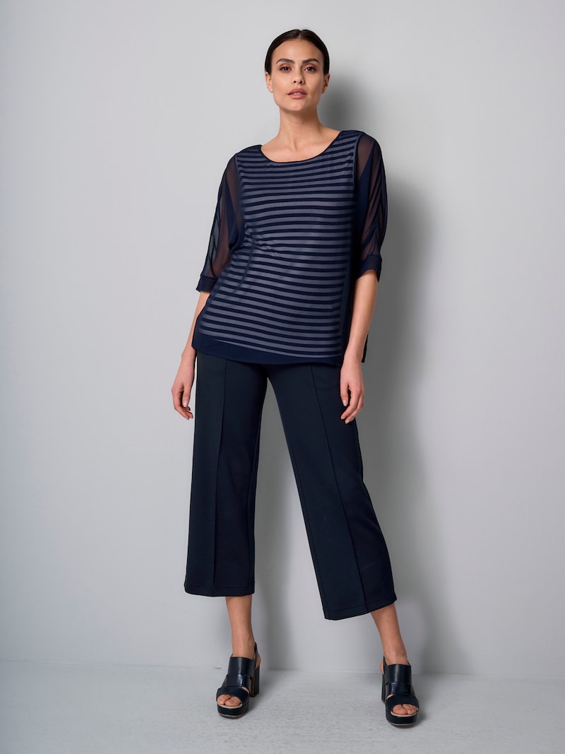 Bluse in Streifendessin